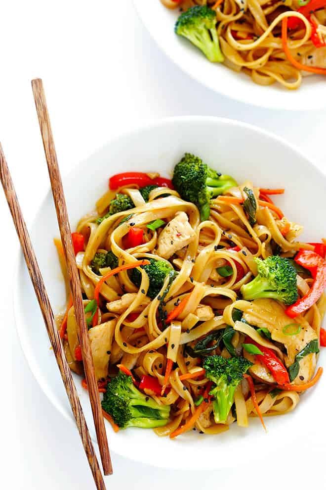 30-Minute Sesame Chicken Noodle Stir-Fry at home