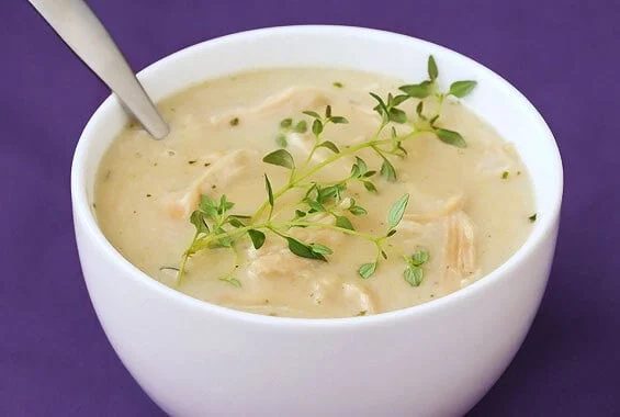 44-Clove Garlic (and Chicken) Soup at home