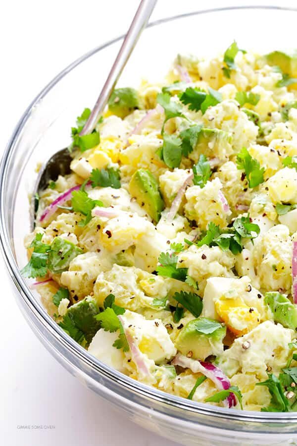 Avocado Potato Salad at home
