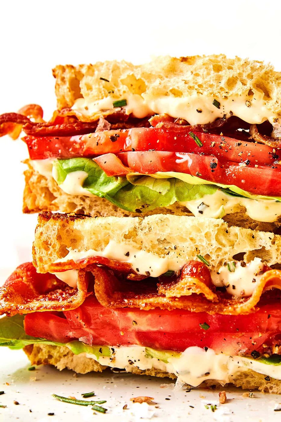 BLT with Rosemary Mayo at home