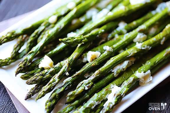 Homemade Blue Cheese Roasted Asparagus