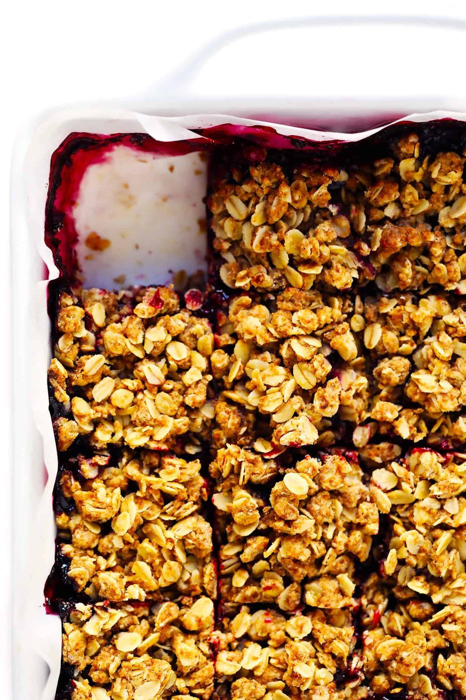Blueberry Crumble Bars at home