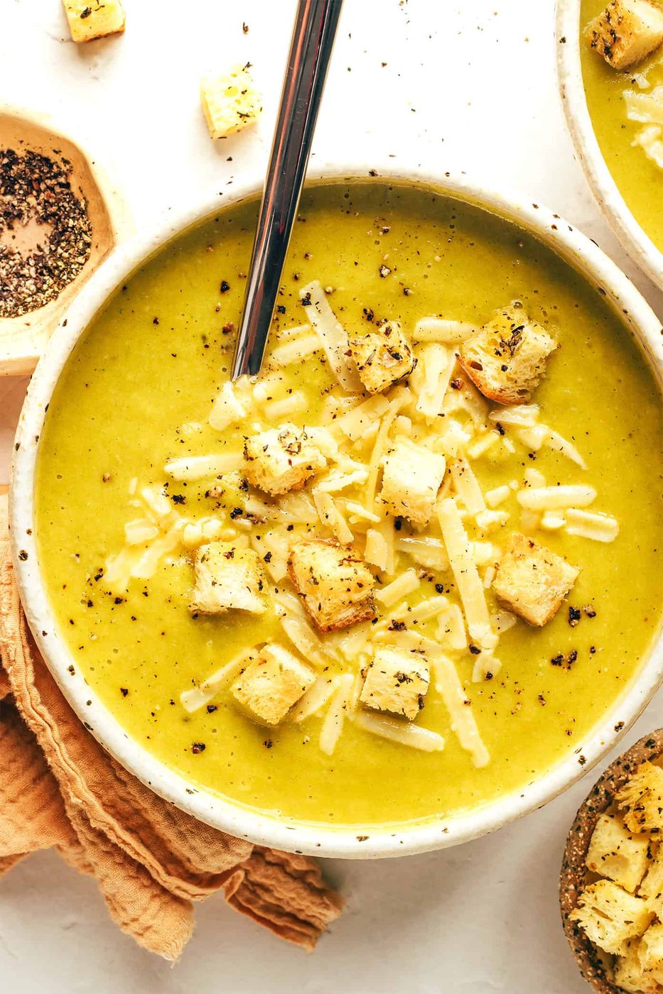 Lightened-Up Broccoli Cheese Soup at home