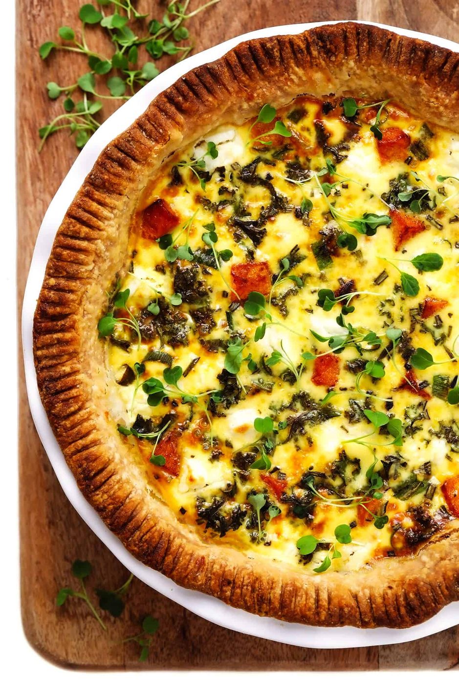 Homemade Butternut Squash Quiche