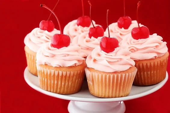 Cherry Vanilla Cupcakes
