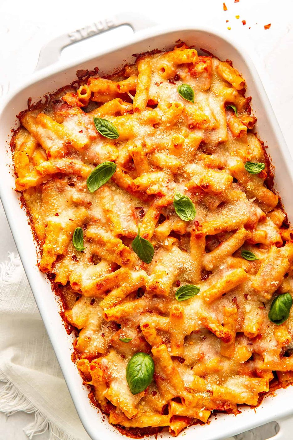 Chicken Parmesan Baked Ziti at home