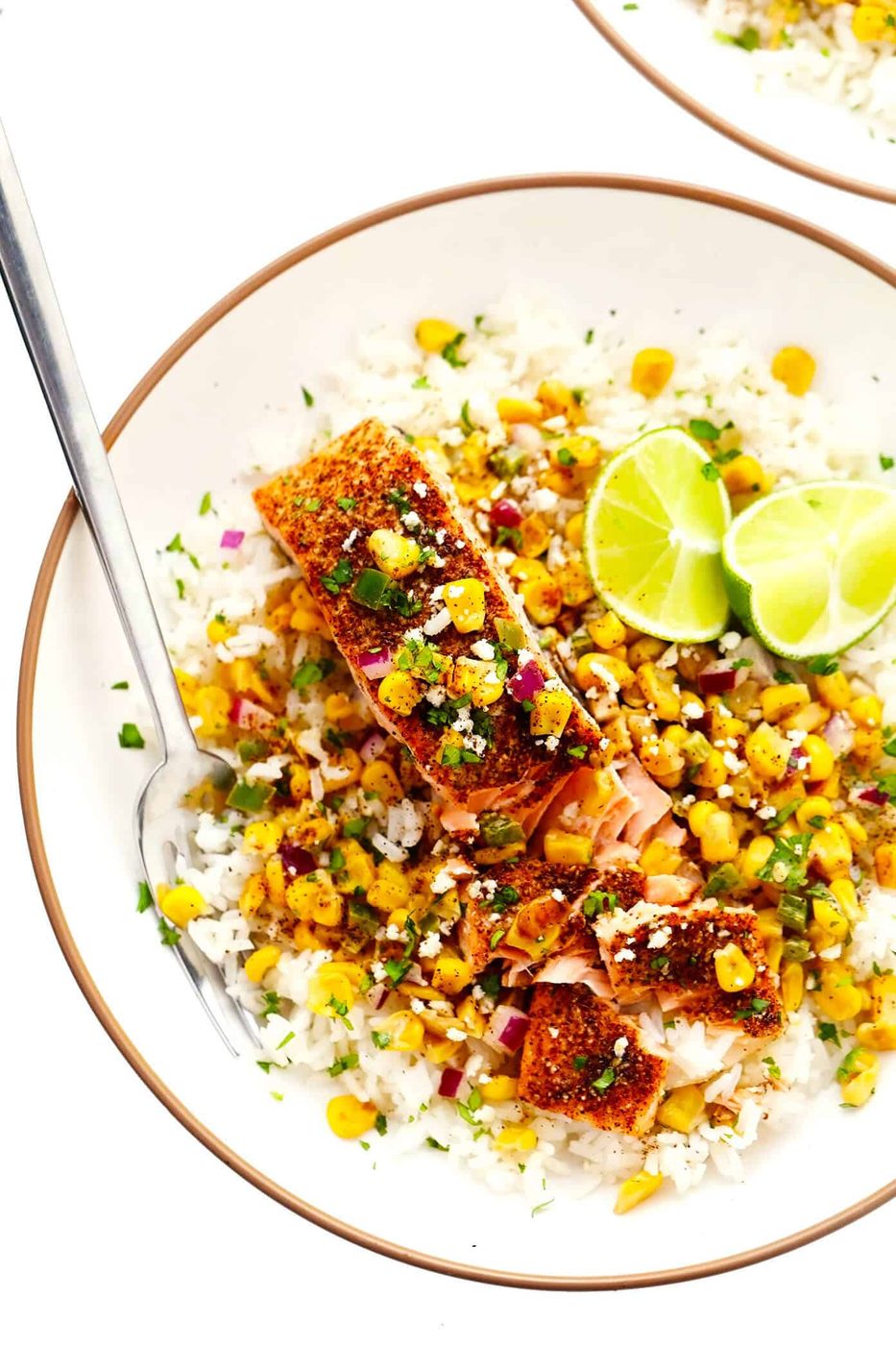 Chili Lime Salmon with Esquites at home