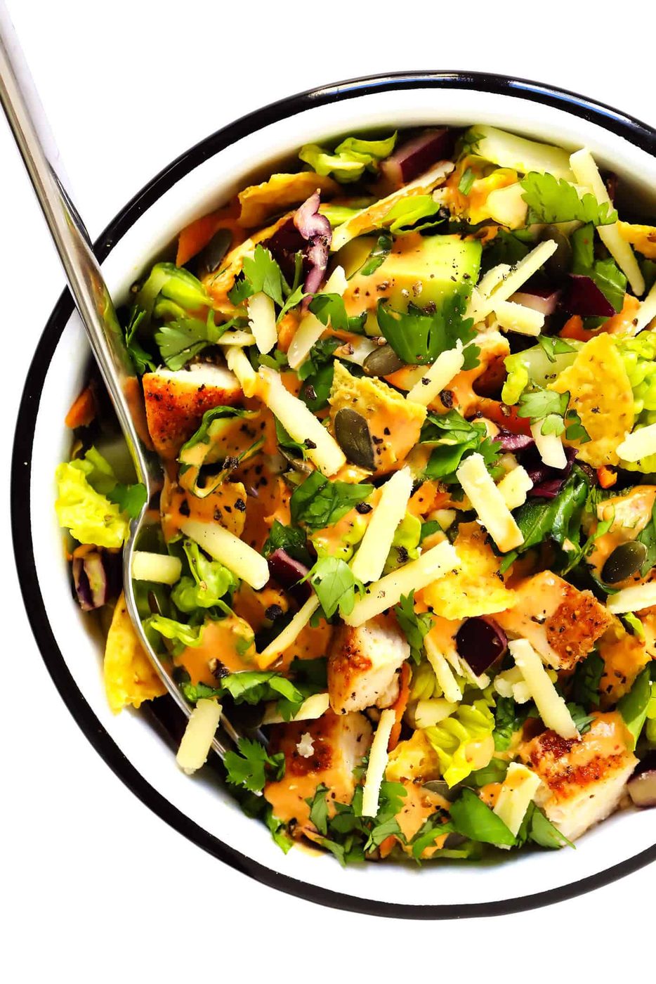 Homemade Chipotle Cheddar Chopped Salad