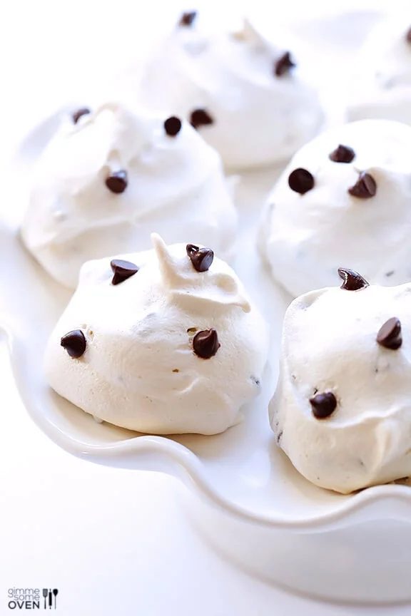 Homemade Chocolate Chip Meringue Cookies