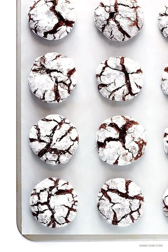 Chocolate Crinkle Cookies at home