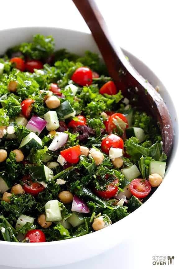 Homemade Chopped Kale Greek Salad