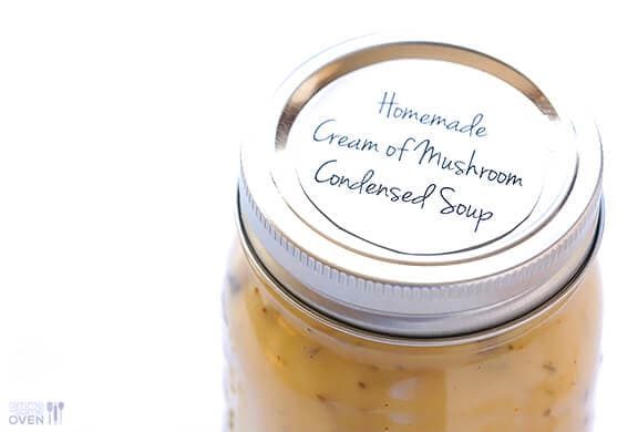 Condensed Homemade Cream of Mushroom Soup at home