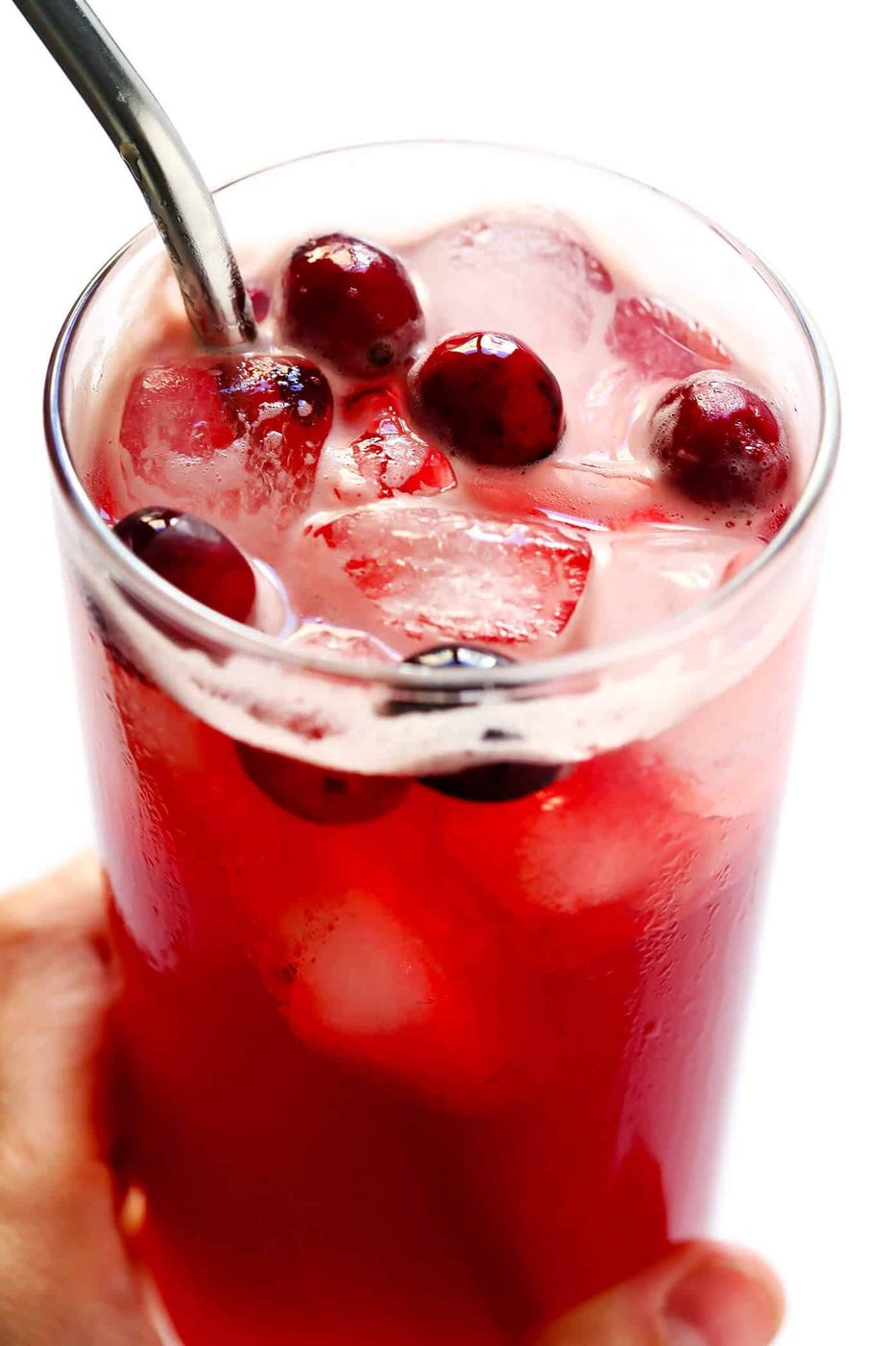 Homemade Cranberry Bourbon Fizz
