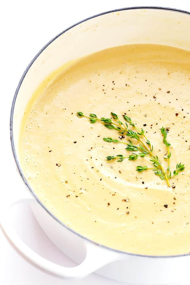 Creamy Cauliflower Soup at home