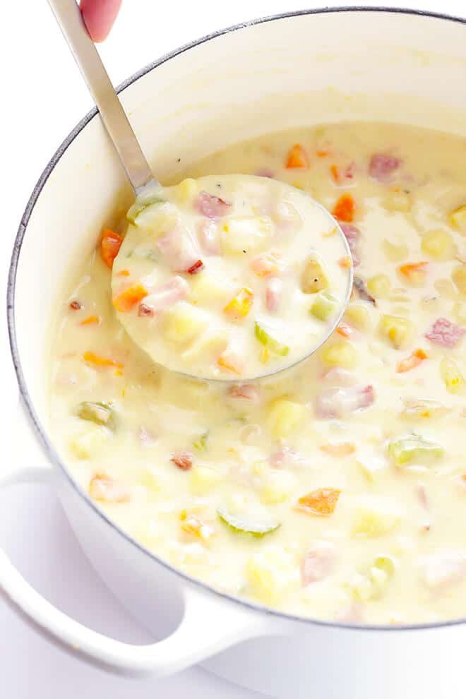 Creamy Ham and Potato Soup at home