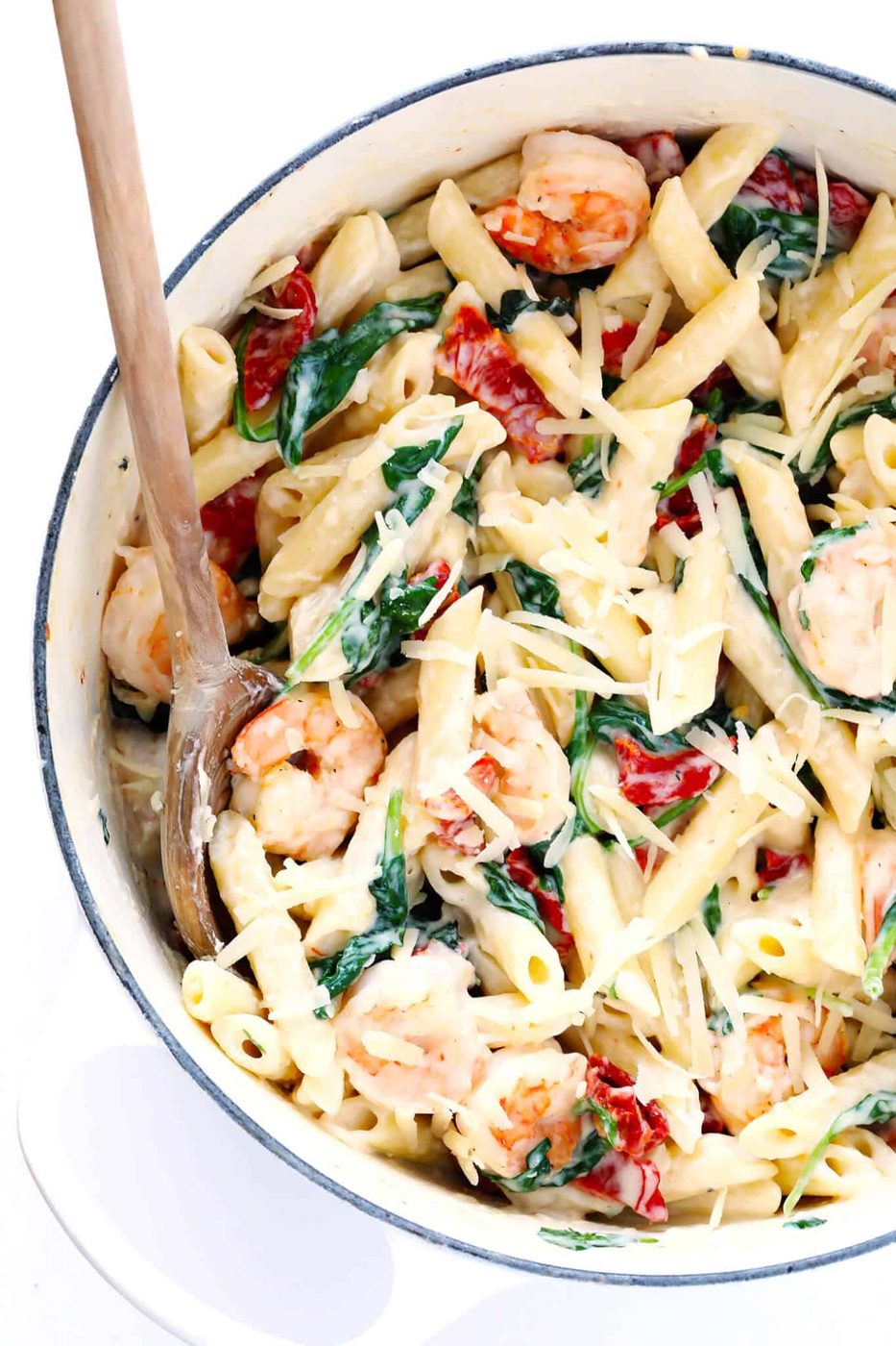 Creamy Shrimp Florentine Pasta at home