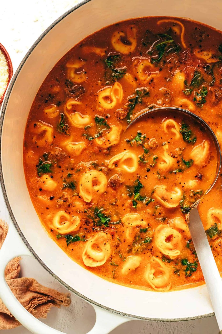 Creamy Tortellini Soup at home
