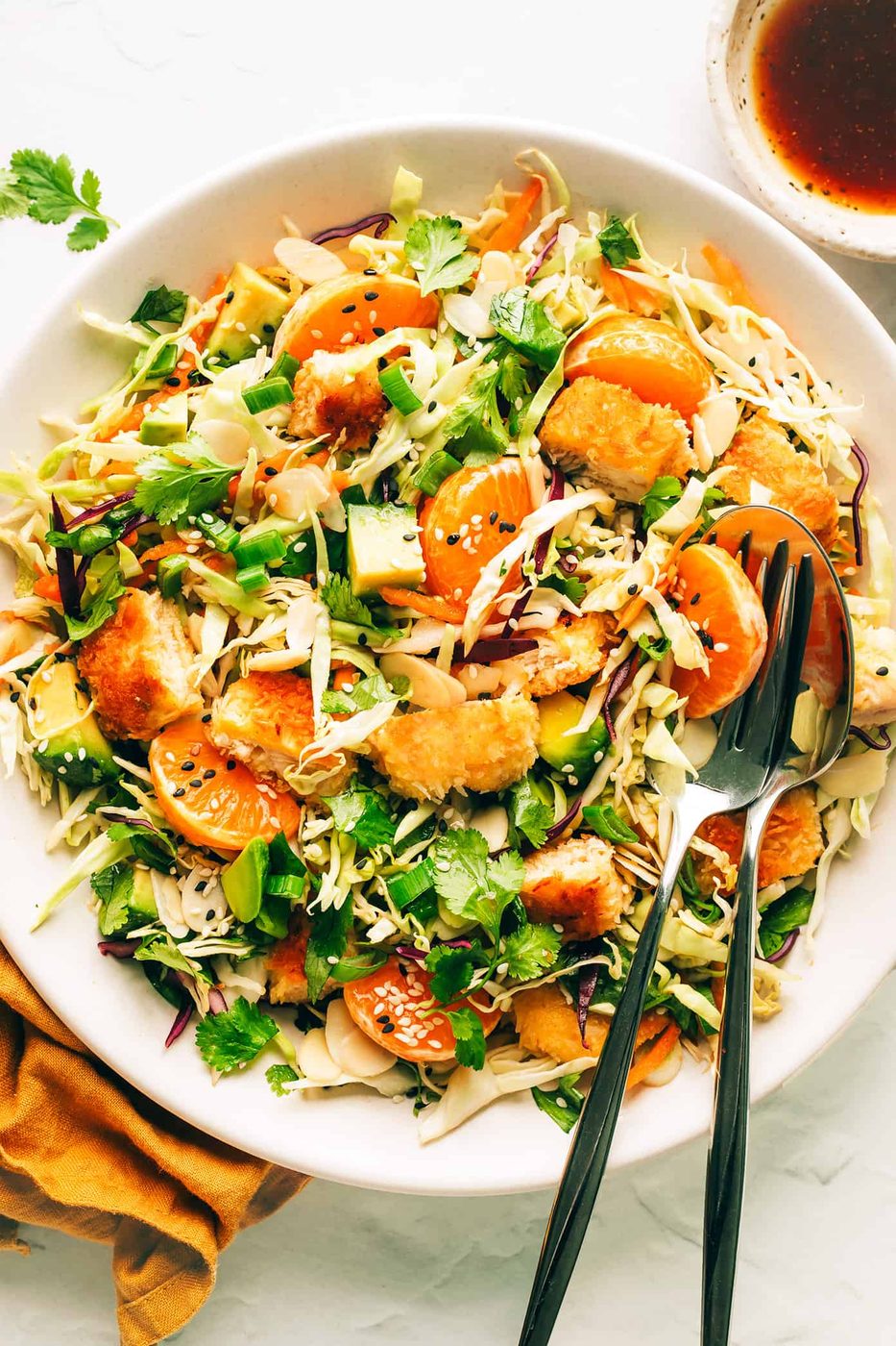 Crispy Coconut Chicken Salad with Sesame Vinaigrette at home