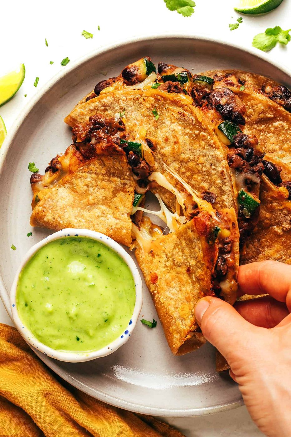 Crispy Zucchini Black Bean Tacos