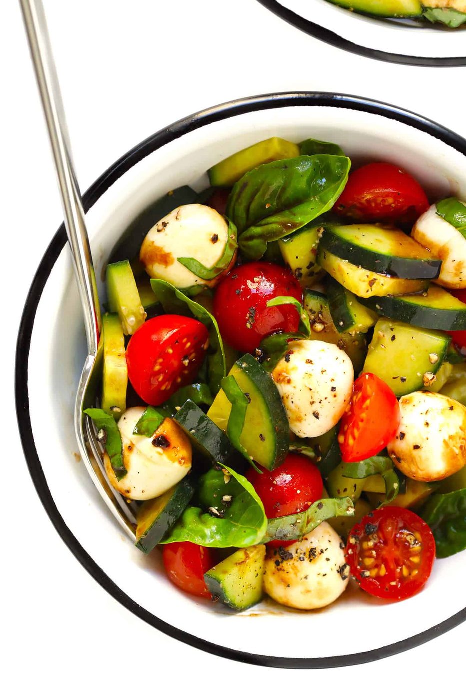 Cucumber Caprese Salad (or Pasta Salad!)
