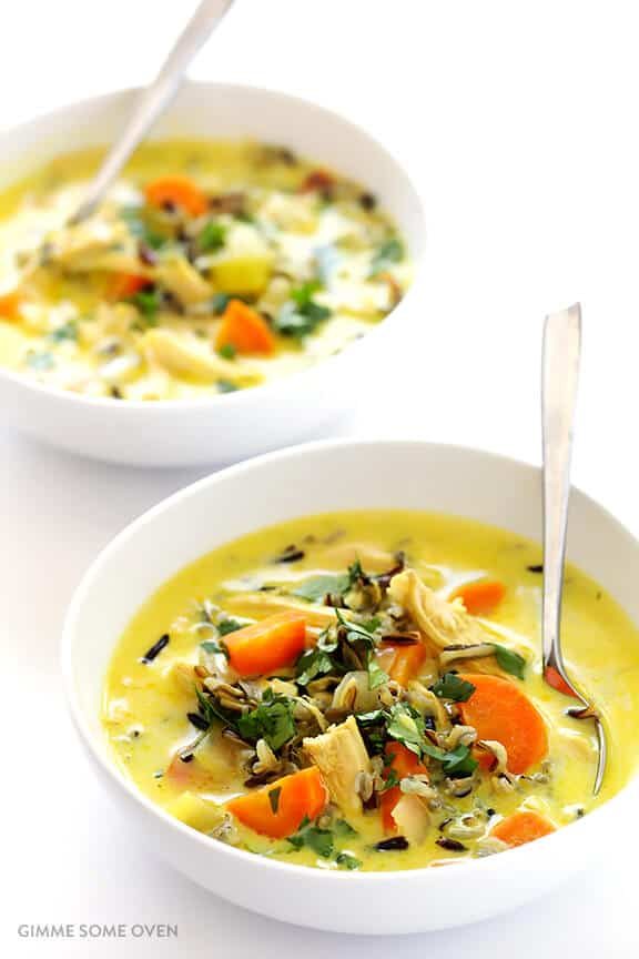 Curried Chicken and Wild Rice Soup