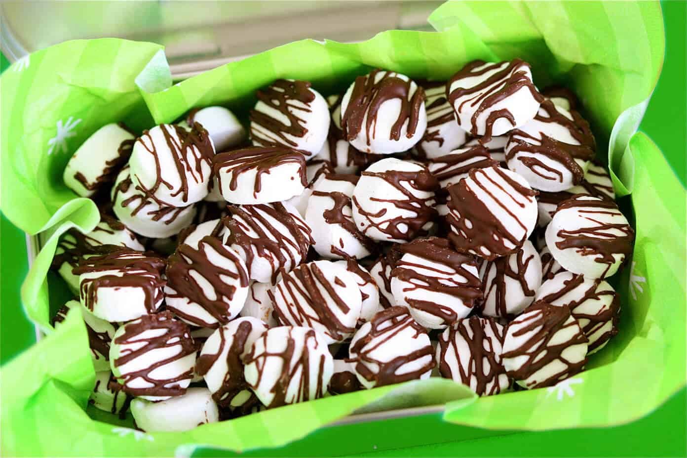 Dark Chocolate Drizzled Mints