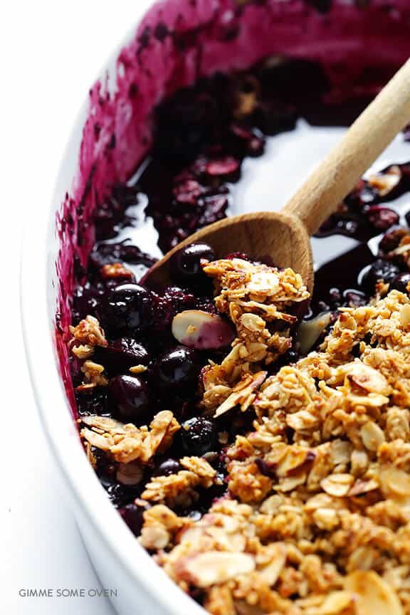 Blueberry Crisp at home