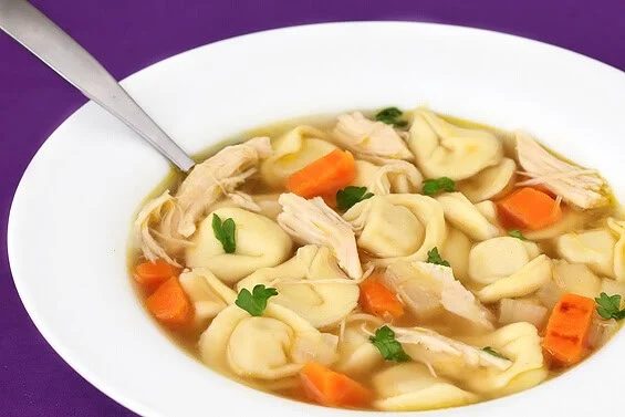 Homemade Chicken Tortellini Soup