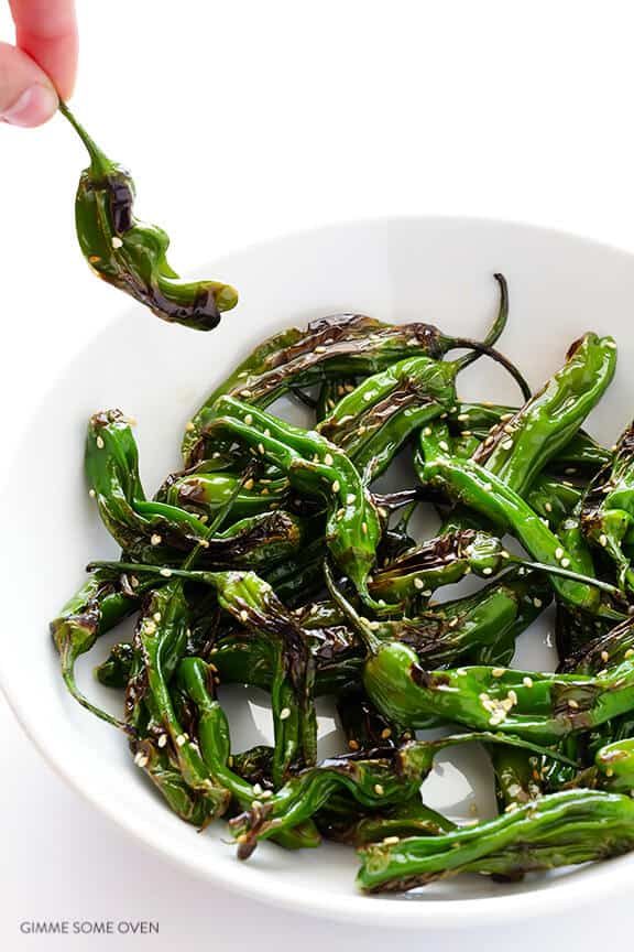 Sesame Shishito Peppers