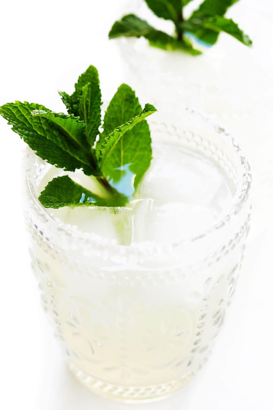 Homemade Fresh Mint Margaritas