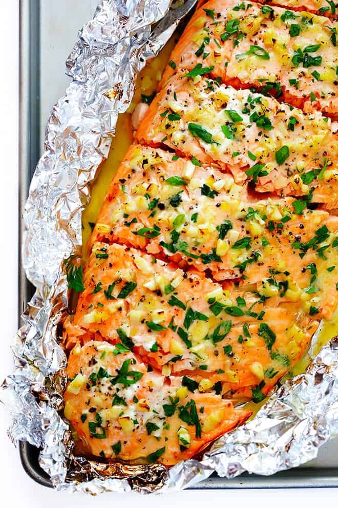 Garlic Lovers Salmon In Foil (Baked Or Grilled)