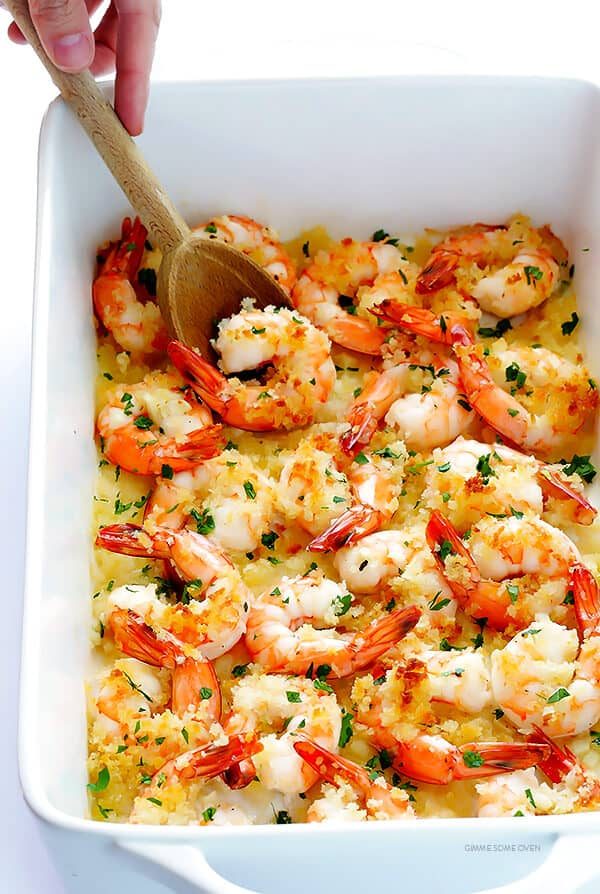 Garlicky Baked Shrimp