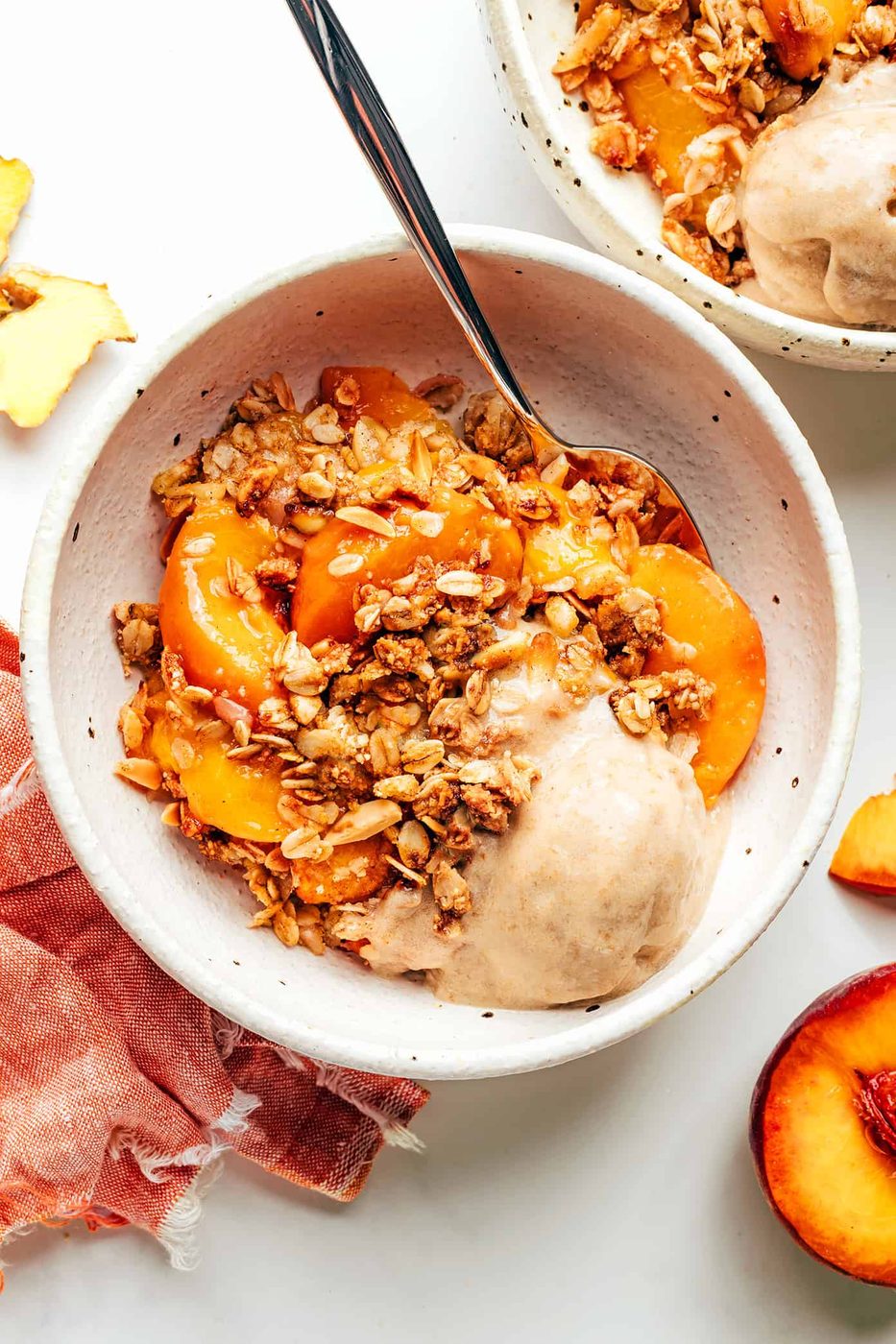Ginger Peach Crisp at home
