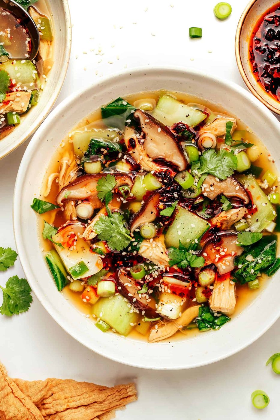 Homemade Ginger Scallion Chicken Soup