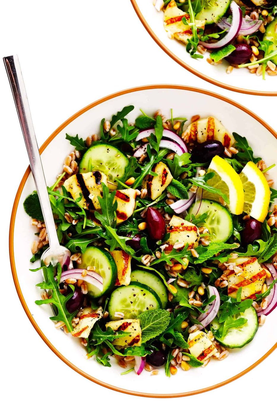 Homemade Grilled Halloumi Salad