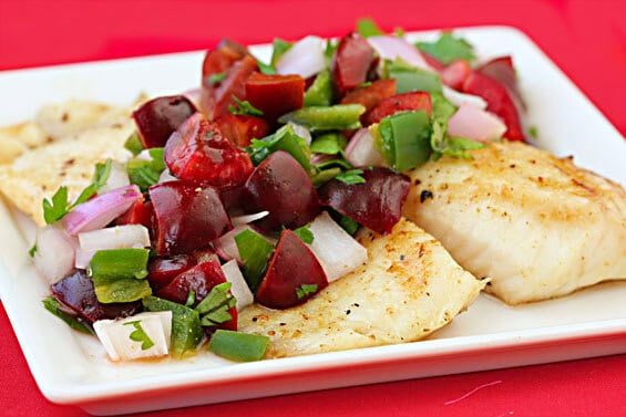 Grilled Tilapia With Cherry Salsa