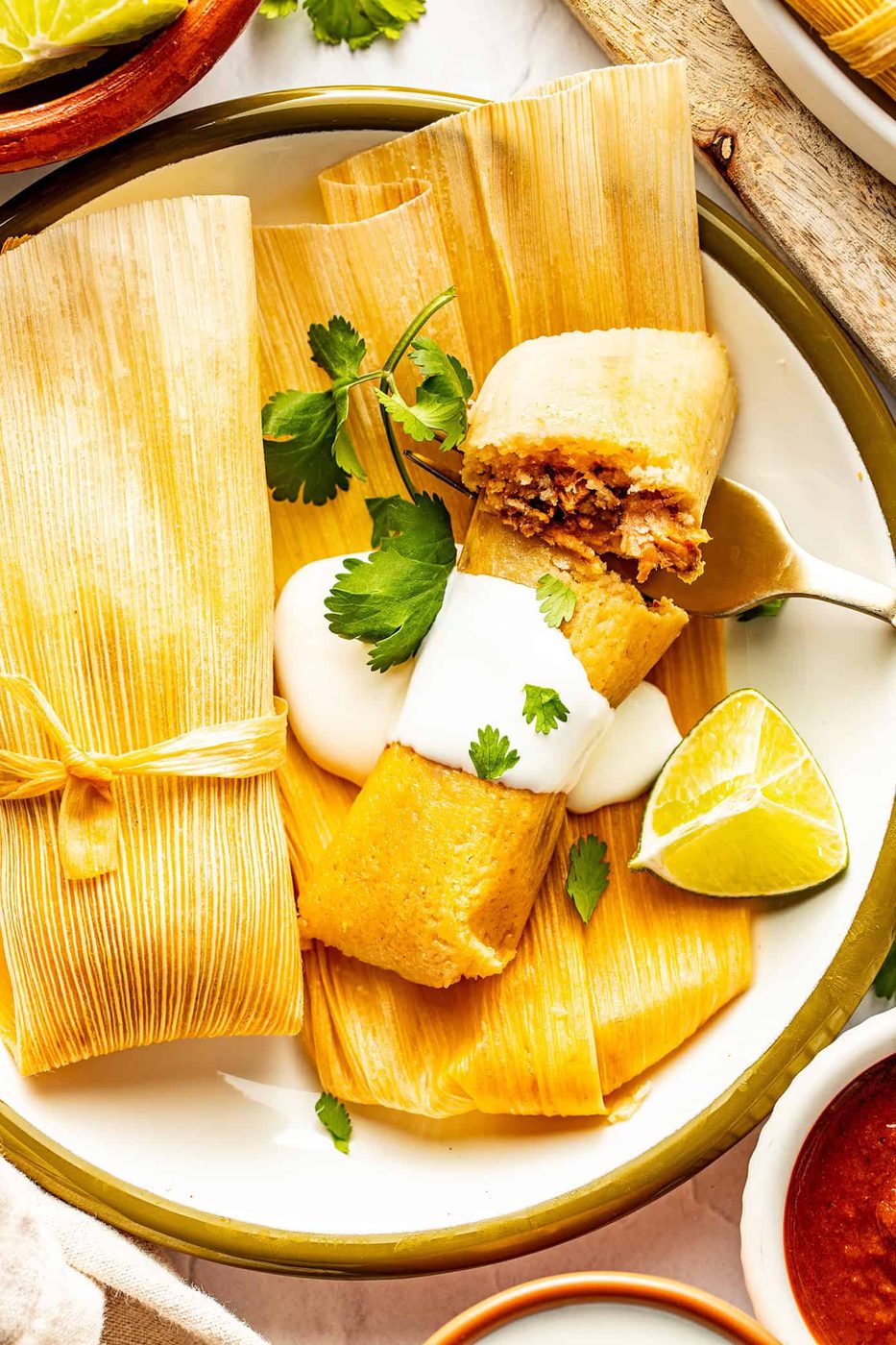 Red Pork Tamales (Tamales Rojos) at home