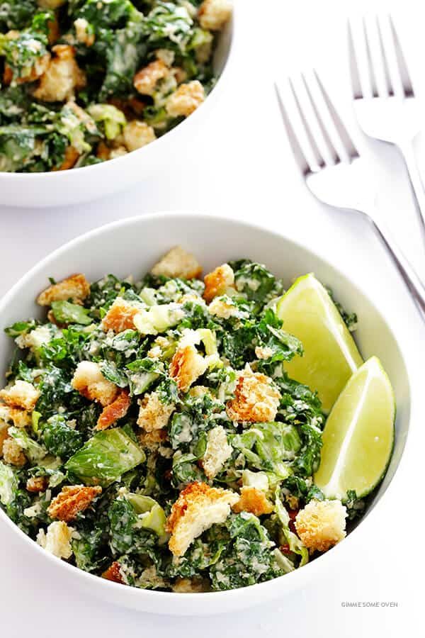 Homemade Kale Caesar Salad