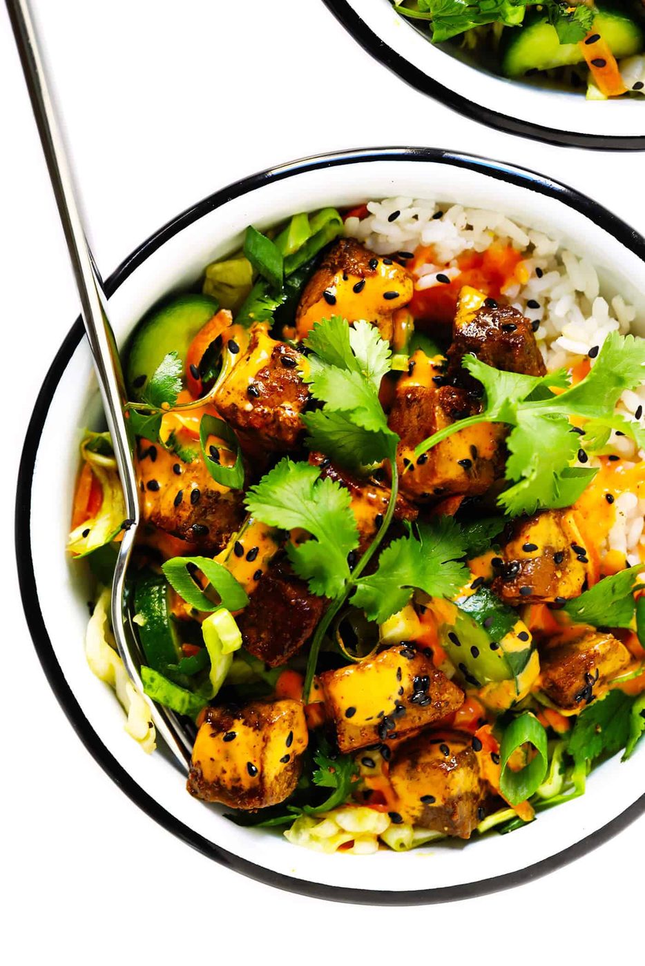 Homemade Korean Steak Bowls with Sesame Cucumber Slaw