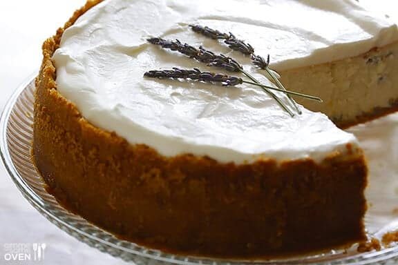 Homemade Lavender Cheesecake