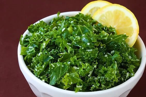 Lemon Parmesan Kale Salad at home