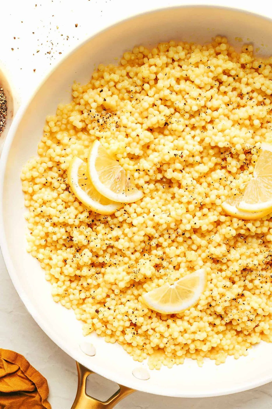 Homemade Lemon Parmesan Pearl Couscous