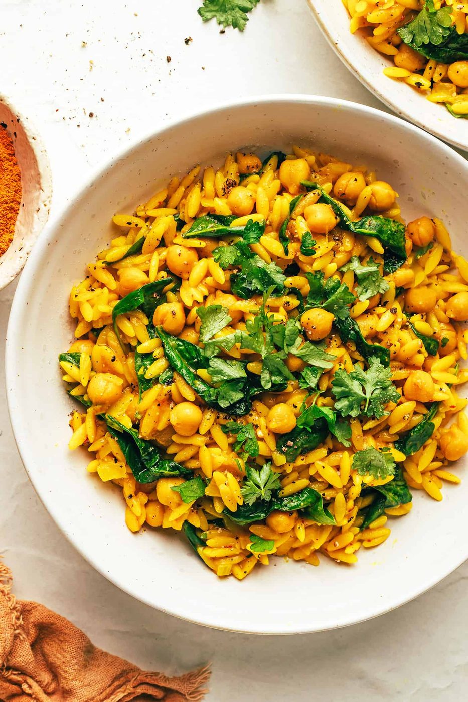 Lemony Spiced Orzo and Chickpeas
