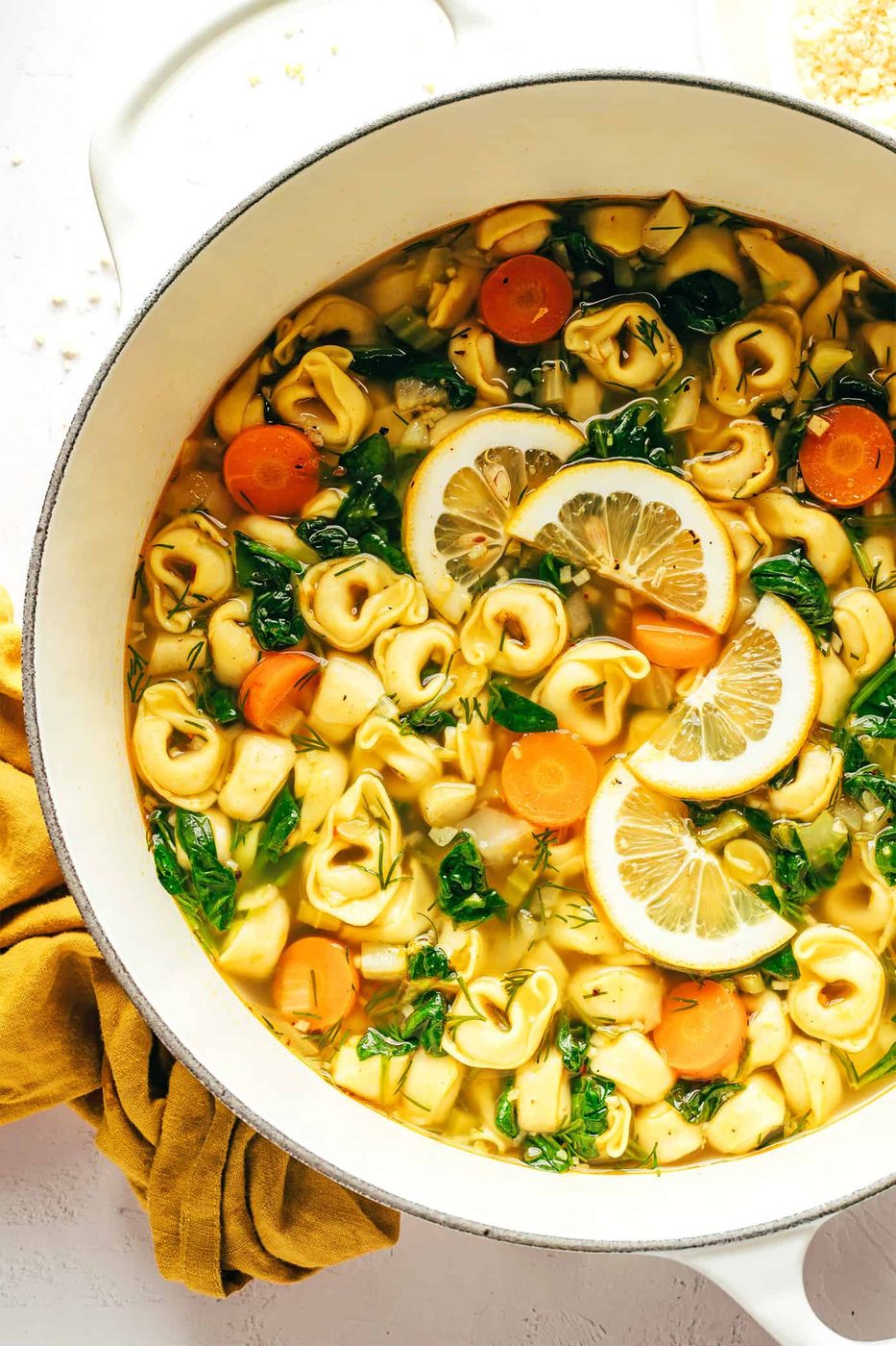 Lemony Tortellini Soup at home