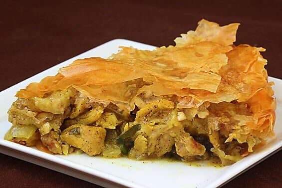 Moroccan-Style Chicken Pie at home