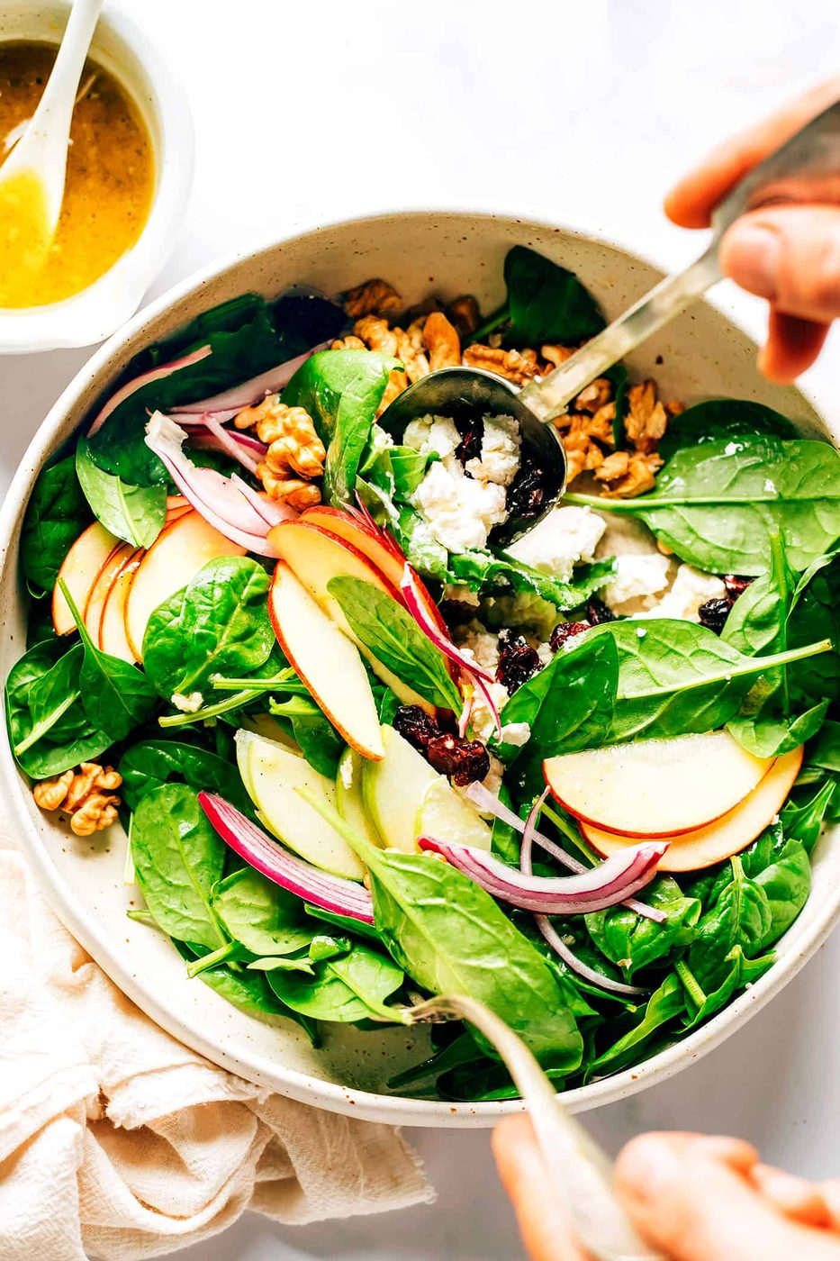 Homemade Apple Spinach Salad