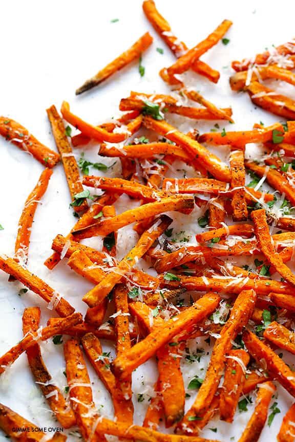 Parmesan Baked Sweet Potato Fries at home