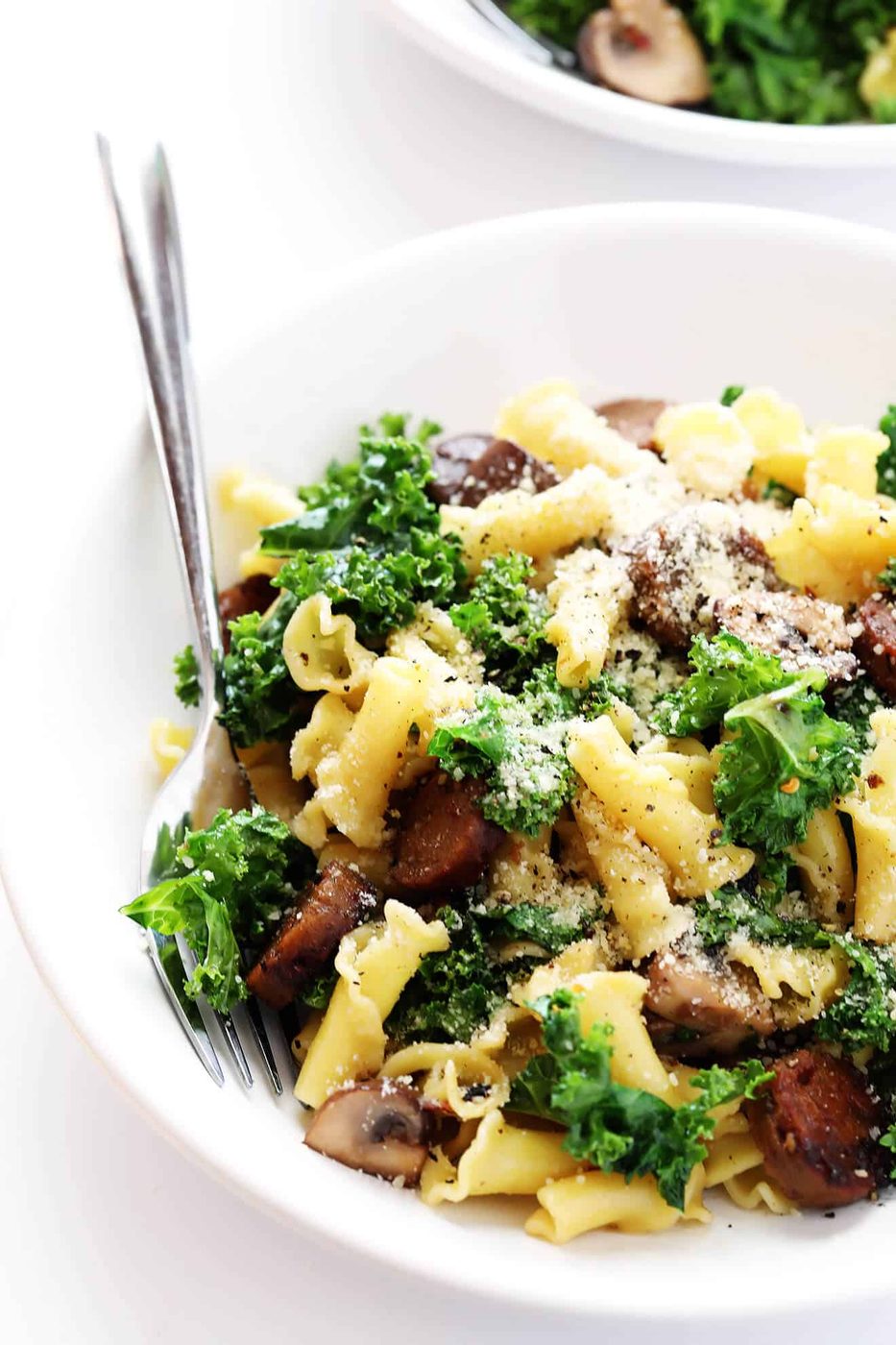 Pasta with Italian Sausage, Kale and Mushrooms at home