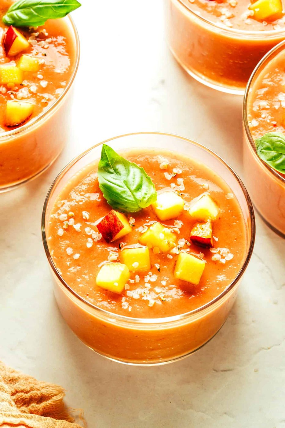 Homemade Peach Gazpacho