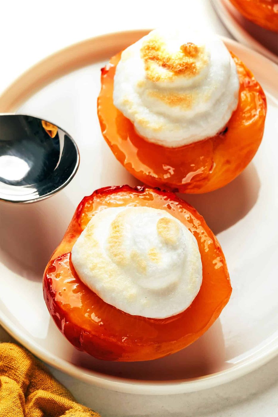 Peaches and Meringue at home